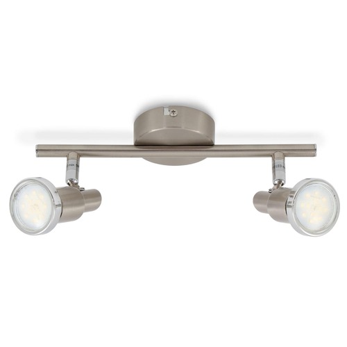Bodová - BRILO 2991-022B Bodové svítidlo 27,5 cm 2xGU10 6W 500lm matný nikl - BRILO - foto 1