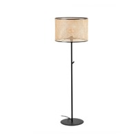 Stojací lampy - FARO 64313-49 MAMBO černá/ratan stojací lampa - FARO