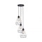 Vícečetná - LD 15890-18 SKELETTON Závěsné svítidlo v černé barvě se třemi závěsy v moderním retro stylu - LEUCHTEN DIREKT / JUST LIGHT