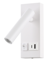 LED svítidla pro skříně a nábytek - LED světlo kabinetu 2W IP20 s ON / OFF - Switch + USB White 4200K