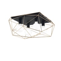 Dekorativní - FAN I-ABRAXAS-PL4 ORO Stropní svítidlo Abraxas, černá/zlatá, 4 x E27, 41,7 x 40 x 26,5 cm - FANEUROPE