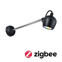 Nástěnná - P 94773 LED venkovní nástěnné svítidlo Smart Home Zigbee Kikolo RGBW IP65 90mm RGBW+ 6,2W 230V antracit umělá hmota/hliník - PAULMANN