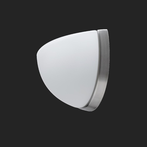 Dekorativní - OS NEL44558 NELA DL1 nástěnné skleněné svítidlo nerez broušená / bílá IP43 60W E27 (původní kód OS 44558) - OSMONT - foto 1