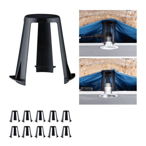 Pro zapuštěná svítidla - P 92401 Příslušenství distanční vložka pro vestavná svítidla 62 - 90mm černá - PAULMANN - foto 1