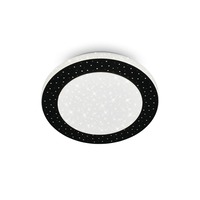 Kruhová - BRILO 3693-015 LED stropní svítidlo, pr. 28 cm, 15 W, 1600 lm, černá - BRILO