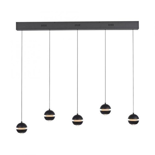 Vícečetná - LD 14993-18 Kolekce Schöner Wohnen LED závěsné svítidlo černé, 5-ramenné, nastavitelná výška, krokově stmívatelné, 3000K - JUST LIGHT - foto 1