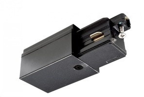 Lišty a příslušenství - IMPR 720007 Deko-Light 1-fázový kolejnicový systém, D One napájení, levé, 220-240V černá RAL 9011 71 mm - LIGHT IMPRESSIONS