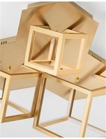 Downlight - NV 9818242 Stropní svítidlo GABBIA zlatý hliník a silikon LED 110W 230V 3000K IP20 stmívatelné - NOVA LUCE