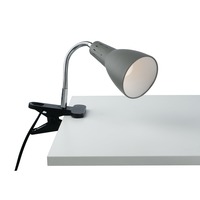 Stolní lampy s klipem - FAN I-LOGIKO-C GR Nástěnné svítidlo Logiko s klipem, šedé, 1 x E14, 11,5 x 7,3 x 36,5 cm - FANEUROPE