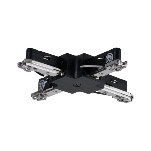 Lišty a příslušenství - P 96908 URail X-spojka nevýklopné černá mat 230V umělá hmota/kov - PAULMANN - foto 1