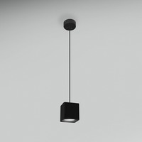 Hranatá - CEN QBNEP-059030 Závěsné LED svítidlo QUBE ČERNÉ 90x90X90mm 5W 230V 3000K 45d IP20 závěs 150cm - CENTURY