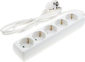 Zásuvky a adaptéry - Napájecí lišta 5 zásuvek