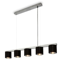 Podélná - BRI 4736-054 Závěsné svítidlo, 136 cm, bez 5x E14, antická stříbrná - BRILONER