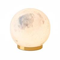 Stolní lampy dekorační - ELS LUNA-TL-S-NS-LV Stolní svítidlo Luna LED dobíjecí 2,2W zlatá / mramor- Elstead