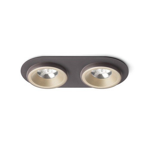 Hranatá - RED R13241 SHARM R II zápustná perleťová zlatá/hnědá 230V LED 2x10W 24° 3000K - RED - DESIGN RENDL - foto 1