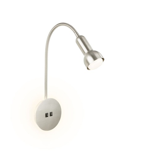 S ramenem - BRI 2178012 Přímé a nepřímé osvětlení nástěnné svítidlo, 39 cm, 1x E14, max. 10W, matný nikl - BRILONER - foto 1