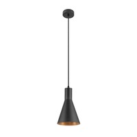 Kónická - LA 1010785 LALU® SET závěsné svítidlo, patice E27, CONE 15, délka závěsu 200 cm, Žárovka v ceně, černá - BIG WHITE (SLV)