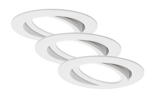 Kruhová - BRI 7114-436 3ks sada LED vestavné svítidlo, pr. 10,6 cm, 7 W, bílé - BRILONER