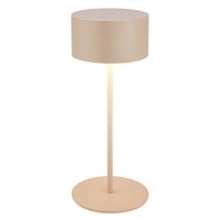 Stolní lampy dekorační - BRILO 7629011 Kira stolní lampička - 3W, 200lm, bezdrátová, LED, dotykový vypínač, stmívatelné, béžová - BRILO