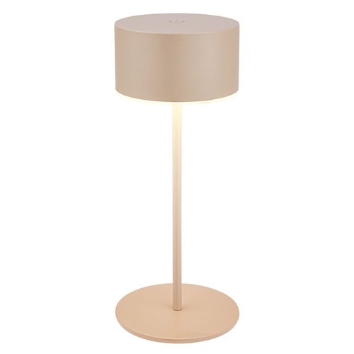 Stolní lampy dekorační - BRILO 7629011 Kira stolní lampička - 3W, 200lm, bezdrátová, LED, dotykový vypínač, stmívatelné, béžová - BRILO - foto 1