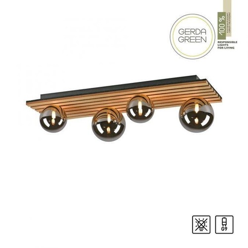 Hranatá - LD 15209-79 stropní svítidlo GREEN dřevo, přírodní hranaté dub s akustickým panelem - JUST LIGHT - foto 1