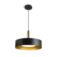 Kruhová - RED R13913 Svítidlo GIULIA 40 závěsná černá/zlatohnědá mosaz 230V E27 40W - RED - DESIGN RENDL