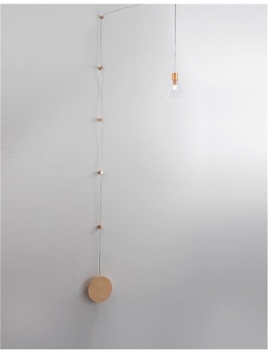 Kónická - NV 9028811 Závěsné svítidlo MARCE zlatý hliník čiré sklo LED 5W 230V 3000K IP20 - NOVA LUCE - foto 1