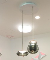 Dekorativní - BRO KNOTMIX Závěsné svítidlo KNOT SMALL III (DISCO+CILINDRO+SFERA) sklo LED 3x10W 2700K - BROKIS