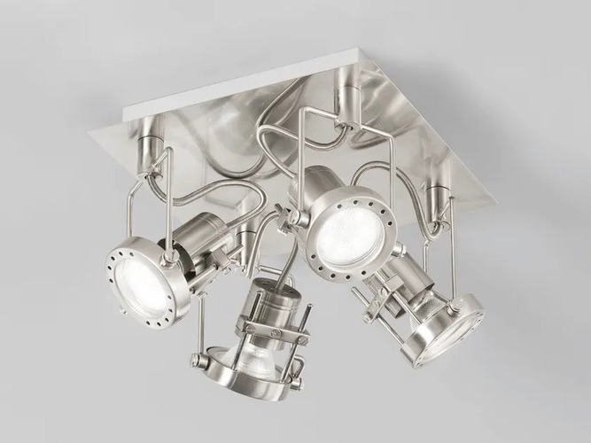 Bodová - FAN SPOT-TECHNO-PL4 Spotové svítidlo SPOT LED TECHNO nikl 4xGU10 LED 5 W 400 LM 2700 K 23x26x18 cm - FANEUROPE - foto 1