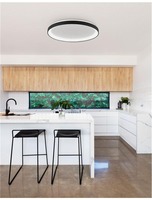 Kruhová - NV 9853676 Stropní svítidlo PERTINO černý hliník a akryl LED 48W 230V 3000K IP20 stmívatelné - NOVA LUCE