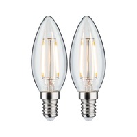 E14 - P 28855 LED svíčka Filament E14 230V 2x2,7W 2700K čirá - PAULMANN