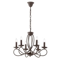 Dekorativní - FAN I-GINEVRA-6 Závěsné svítidlo Ginevra, cortenové, 6 x E14, 56 x 120 cm - FANEUROPE