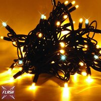 Venkovní řetězy - DLED SFNX120W Vánoční řetěz LED, FLASH, 20m, teple bílé LED