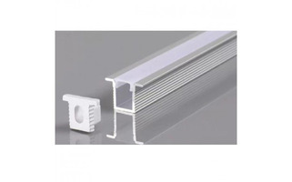 LED páskové profily - Hliníkový profil pro LED pásek Stříbrné tělo a bílý kryt L=2m