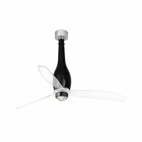 Ventilátory - FARO 32002-10 ETERFAN M LED, černá/transparentní, stropní ventilátor s DC motorem - FARO - foto 1