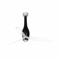 Ventilátory - FARO 32002-10 ETERFAN M LED, černá/transparentní, stropní ventilátor s DC motorem - FARO