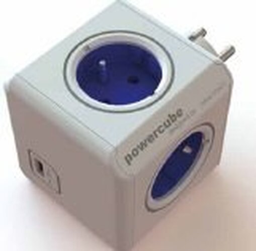 Vypínače a zásuvky - PWC-ZUSB Rozbočka PowerCube - 4 zásuvky + 1x USB max.2500W 10A - AULIX - foto 1
