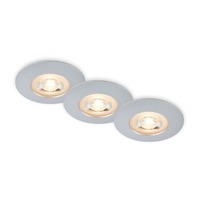 Kruhová - BRI 7044034 LED vestavná svítidla, pr.9 cm, 3x LED, 5 W, 480 lm, matný chrom (starý kód: BRI 7044-034) - BRILONER