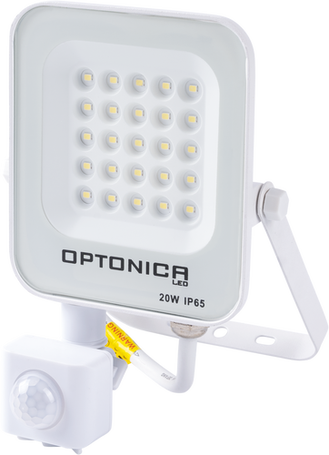 Vnější světlomety - LED SMD světlomet Bílé tělo IP65 se senzorem - foto 1