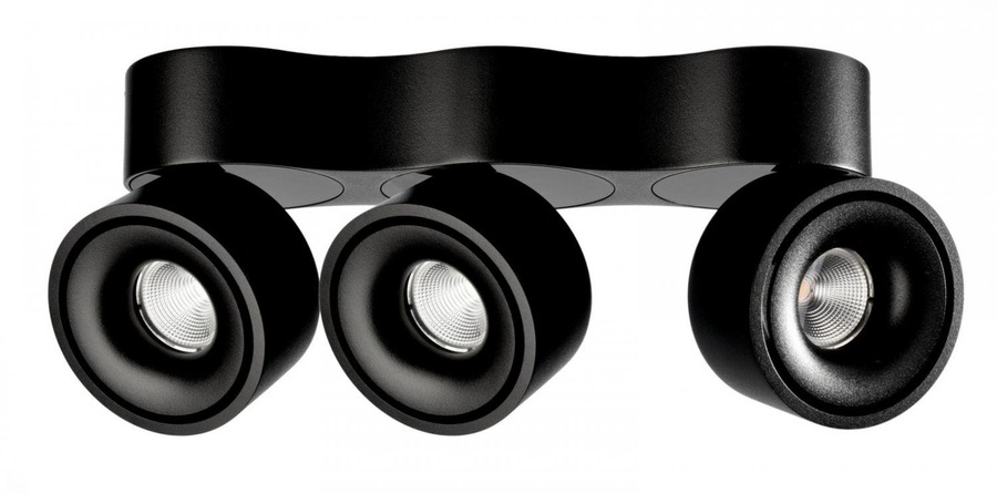 Bodová - IMPR 348210 Deko-Light stropní přisazené svítidlo Uni Triple 220-240V AC/50-60Hz 30,00 W 3000 K 2150 lm 324 mm tmavě černá RAL 9005 - LIGHT IMPRESSIONS - foto 1