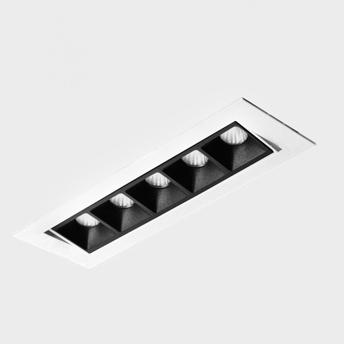 Koupelnová - KHL K51301.02.RF.WH-BK.45.ST.9.30 NSES TILT zapuštěné svítidlo s rámečkem 167x58 mm bílá-černá 10 W CRI 90 4000K Non-Dimm - KOHL-Lighting - foto 1