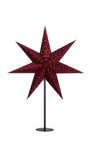 Interiérové dekorace - MAR 705178 Clara červená hvězda na stůl s černou - Markslöjd