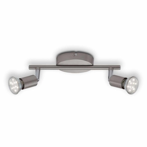 Bodová - BRILO 2767-022 Bodové svítidlo 25,5 cm 2xGU10 3W 250lm matný nikl - BRILO - foto 1