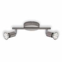 Bodová - BRILO 2767-022 Bodové svítidlo 25,5 cm 2xGU10 3W 250lm matný nikl - BRILO