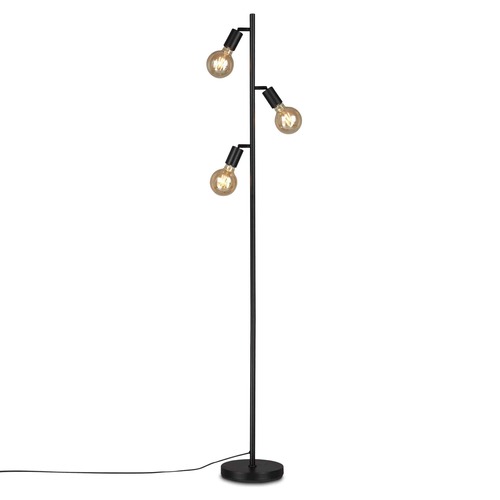 Stojací lampy - BRILO 1387-035 Stojací svítidlo pr. 22 cm 3x E27 10W černá - BRILO - foto 1