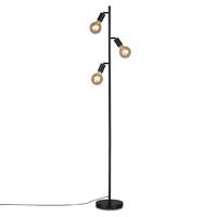 Stojací lampy - BRILO 1387-035 Stojací svítidlo pr. 22 cm 3x E27 10W černá - BRILO