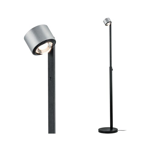 Stojací lampy - P 79717 LED stojací svítidlo Aldan 15,5W černá/hliník kartáčovaný stmívatelné - PAULMANN - foto 1