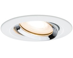Koupelnová - P 92903 Zápustné svítidlo LED Nova IP65 kulaté 7W GU10 bílá / chrom 1ks výklopné - PAULMANN
