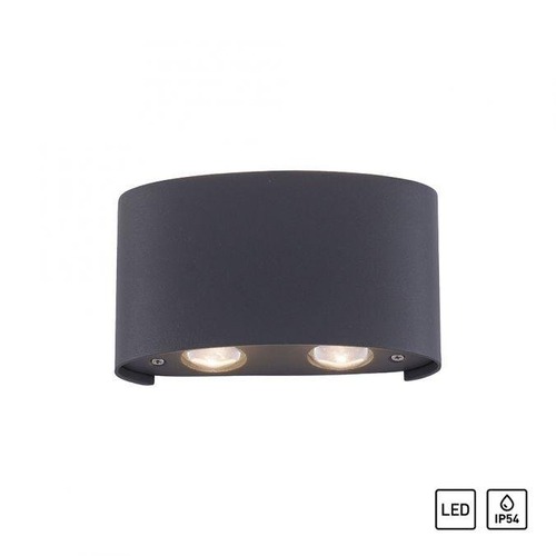 Nástěnná - PN 9487-13 CARLO LED nástěnná lampa, 4 bodové, antracit, venkovní i vnitřní, dekorativní 3000K - PAUL NEUHAUS - foto 1