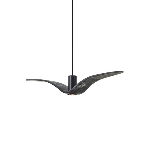 Dekorativní - BRO PC01111_004 Night Birds Exterior, závěsné svítidlo, 6,5W LED, šedé kouřové sklo BROKISGLASS mat, kabel černý, délka 78cm, IP54 - BROKIS A - foto 1